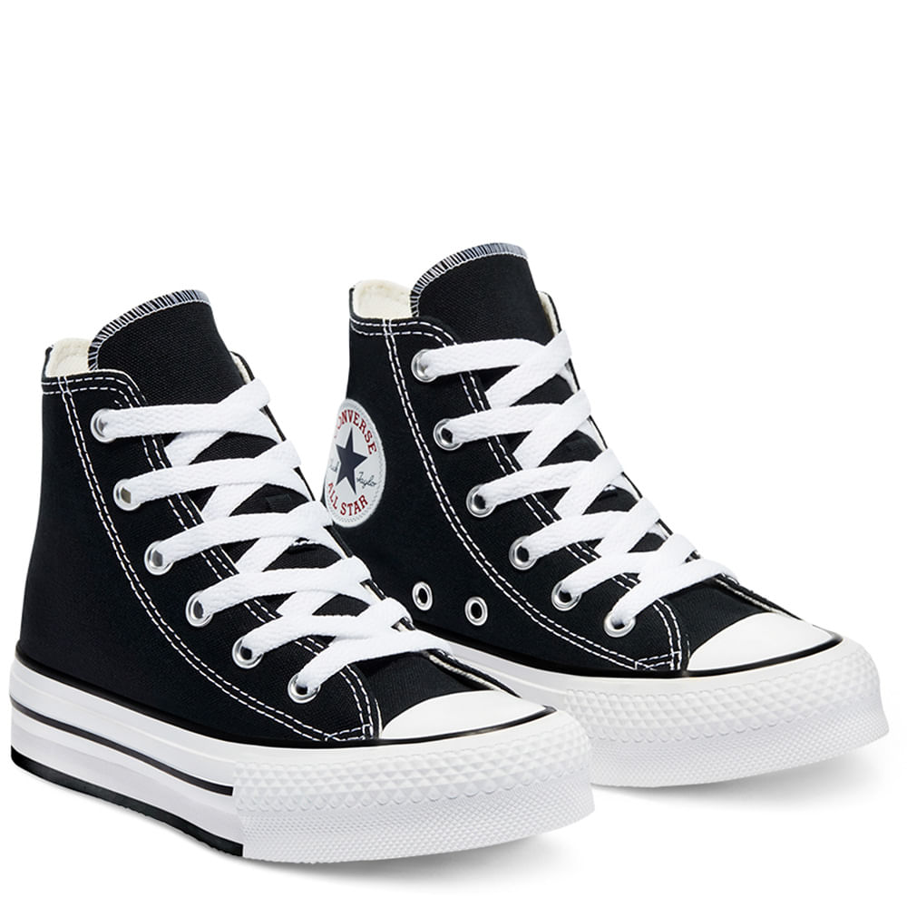 Zapatilla Chuck Taylor All Star EVA Lift Converse Niños Caña Alta Negro  671107C