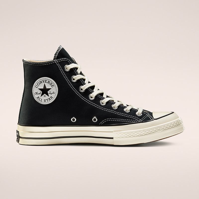 Converse negras outlet con caña hombre