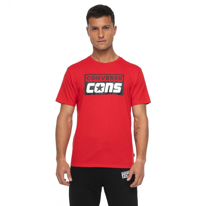 Polera Converse Cons Short Sleeve Hombre Roja Compra Ahora